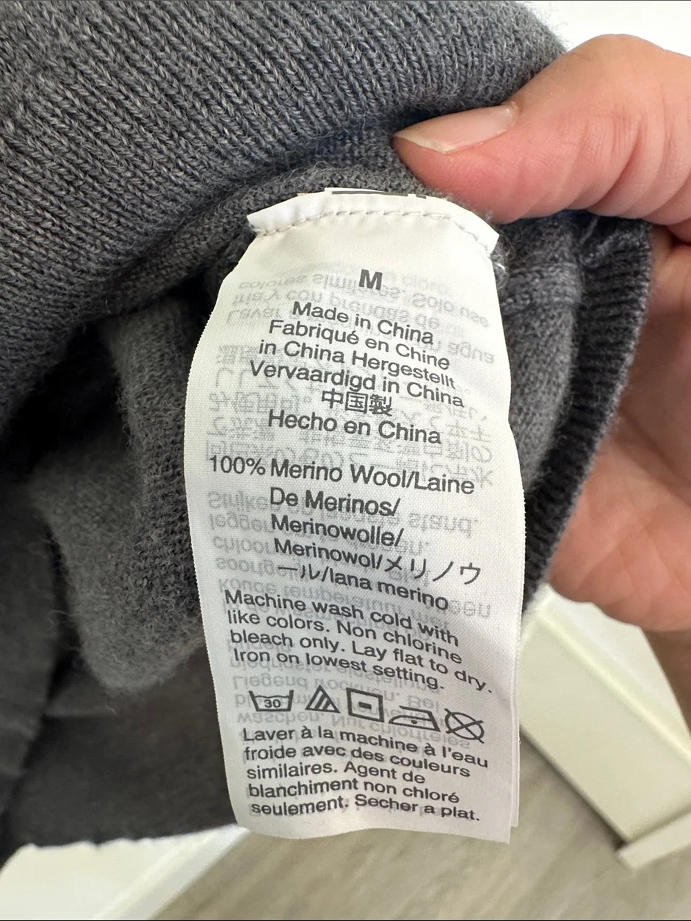 J. Crew Men's Charcoal Gray V-Neck Sweater